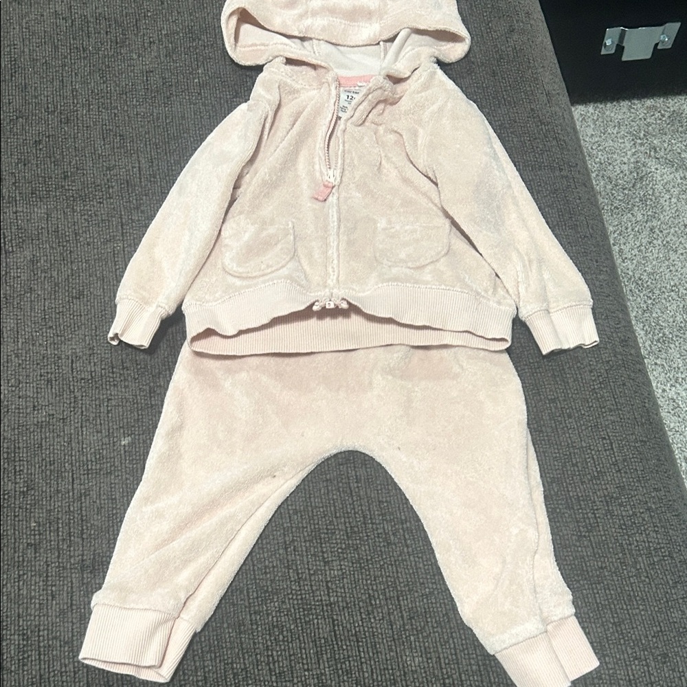 Carter's Light Pink Hoodie and Pants Set